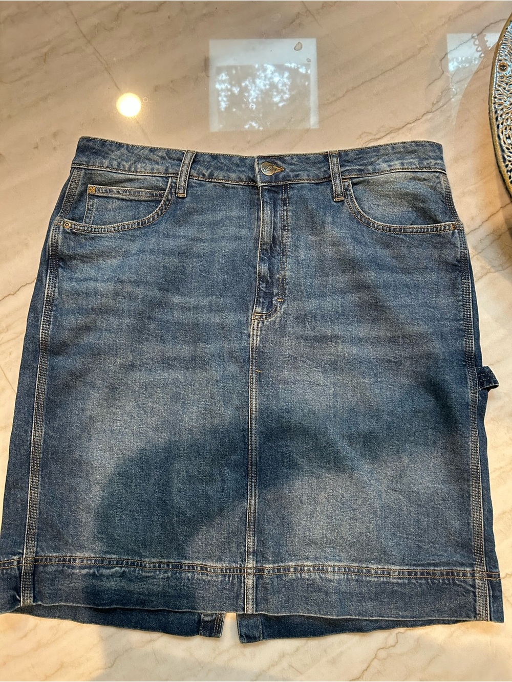 Denim Carpenter Skirt